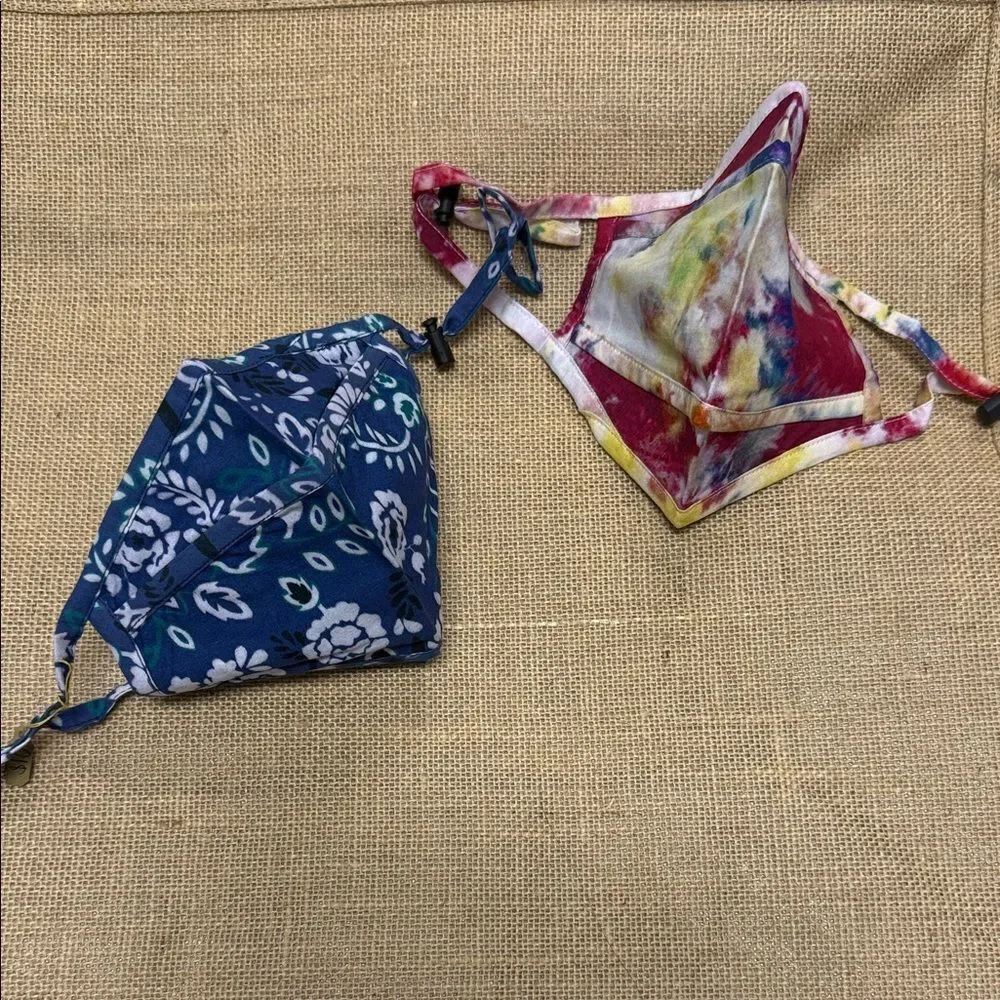 Colorful SET OF 2 Face Masks Set - BRAND NEW - Adjustable - NWT